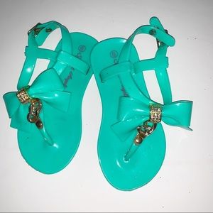 Baby Girl Jelly Sandals Size 6 Mint Green